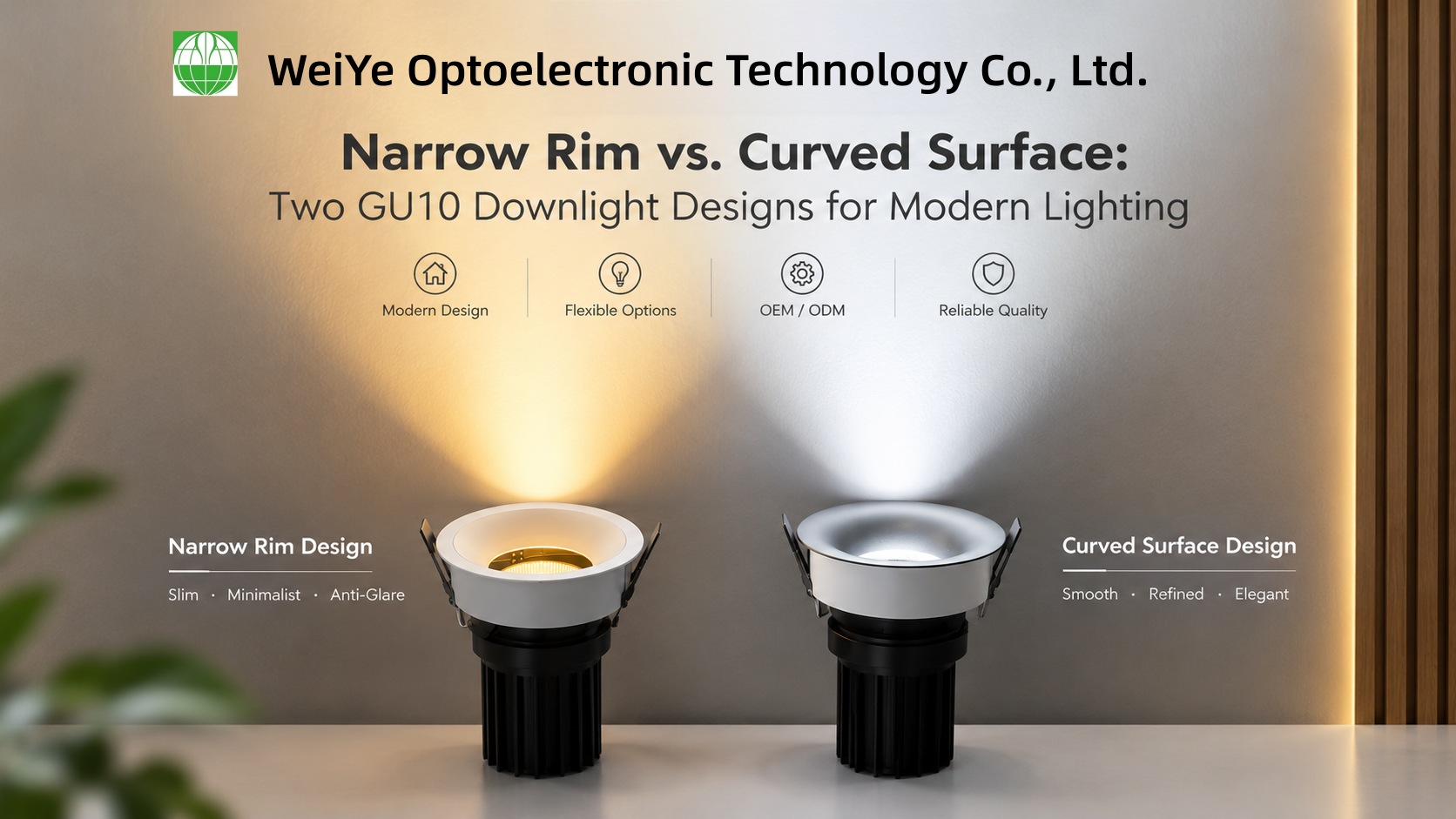 Narrow Trim vs Curved Surface Trim: Two GU10 Downlight Designs for Modern Lighting