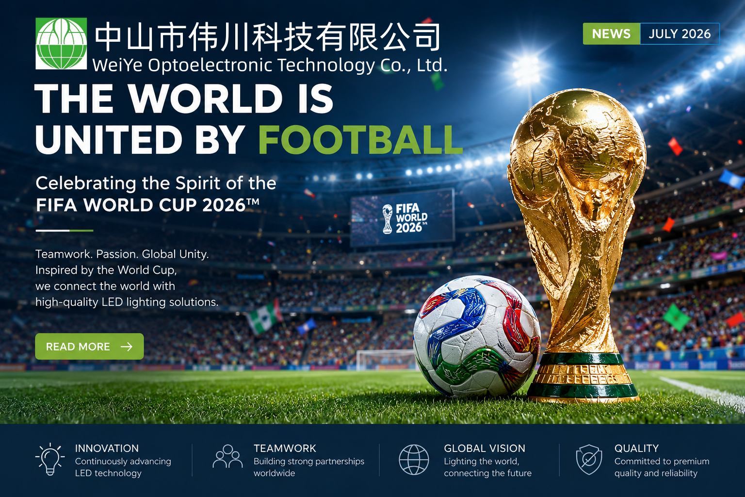 The World Is United by Football – Celebrating the Spirit of the FIFA World Cup 2026